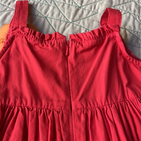 Gymboree dress red w Embroidery on top and a butterfly appliqué back zipper - Picture 6 of 7